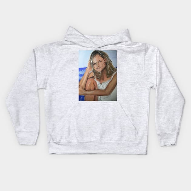 Jodie Foster on the beach Kids Hoodie by 17 years to Hell and Back 